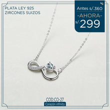 Cargar imagen en el visor de la galería, Collar Corazón Infinito