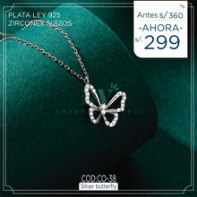Cargar imagen en el visor de la galería, Collar Silver Butterfly