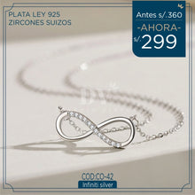 Cargar imagen en el visor de la galería, Collar Infinite Silver