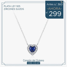 Cargar imagen en el visor de la galería, Collar Corazón del océano