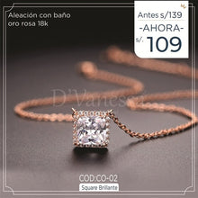 Cargar imagen en el visor de la galería, Collar Square Brillante
