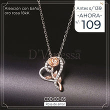 Cargar imagen en el visor de la galería, Collar Rosa de Amor
