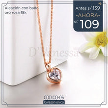 Cargar imagen en el visor de la galería, Collar Corazón Único
