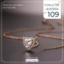 Cargar imagen en el visor de la galería, Collar Corazón Brillante
