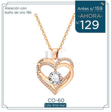 Cargar imagen en el visor de la galería, Collar white heart
